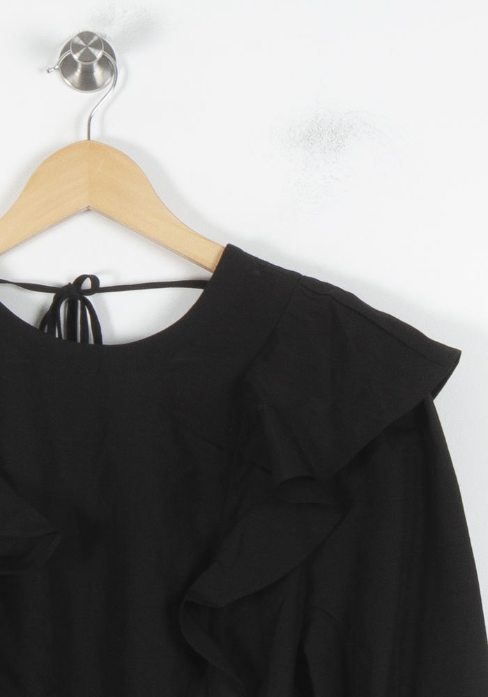 Robe Volantée Noire - Taille S/36 de la marque All Saints | PARAD86363 - Vendu par Paradigme - Image 3