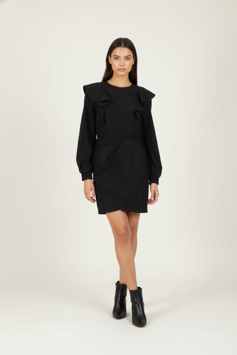 Robe Volantée Noire - Taille S/36 de la marque All Saints | PARAD86363 - Vendu par Paradigme - Image 1