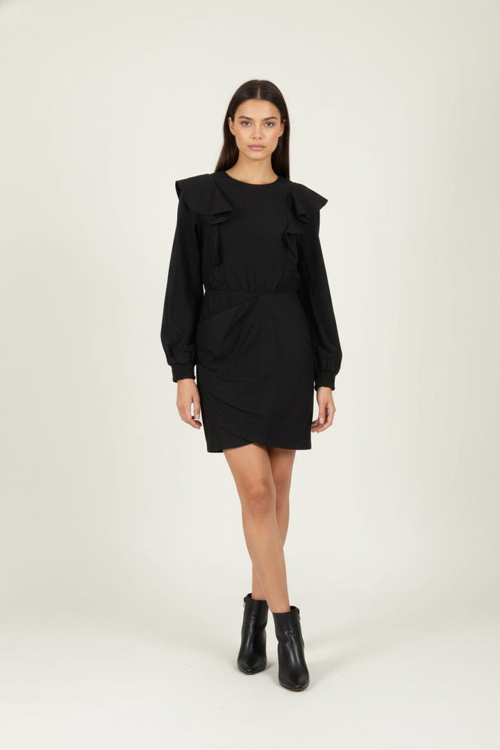 Robe Volantée Noire - Taille S/36 de la marque All Saints | PARAD86363 - Vendu par Paradigme - Image 1