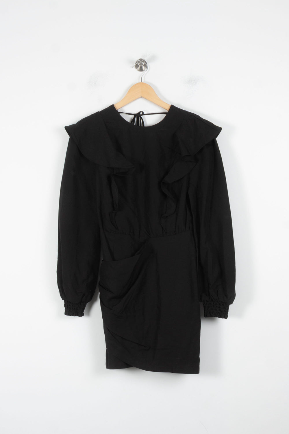Robe Volantée Noire - Taille S/36 de la marque All Saints | PARAD86363 - Vendu par Paradigme - Image 2