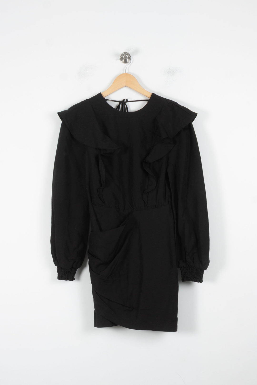 Robe Volantée Noire - Taille S/36 de la marque All Saints | PARAD86363 - Vendu par Paradigme - Image 2