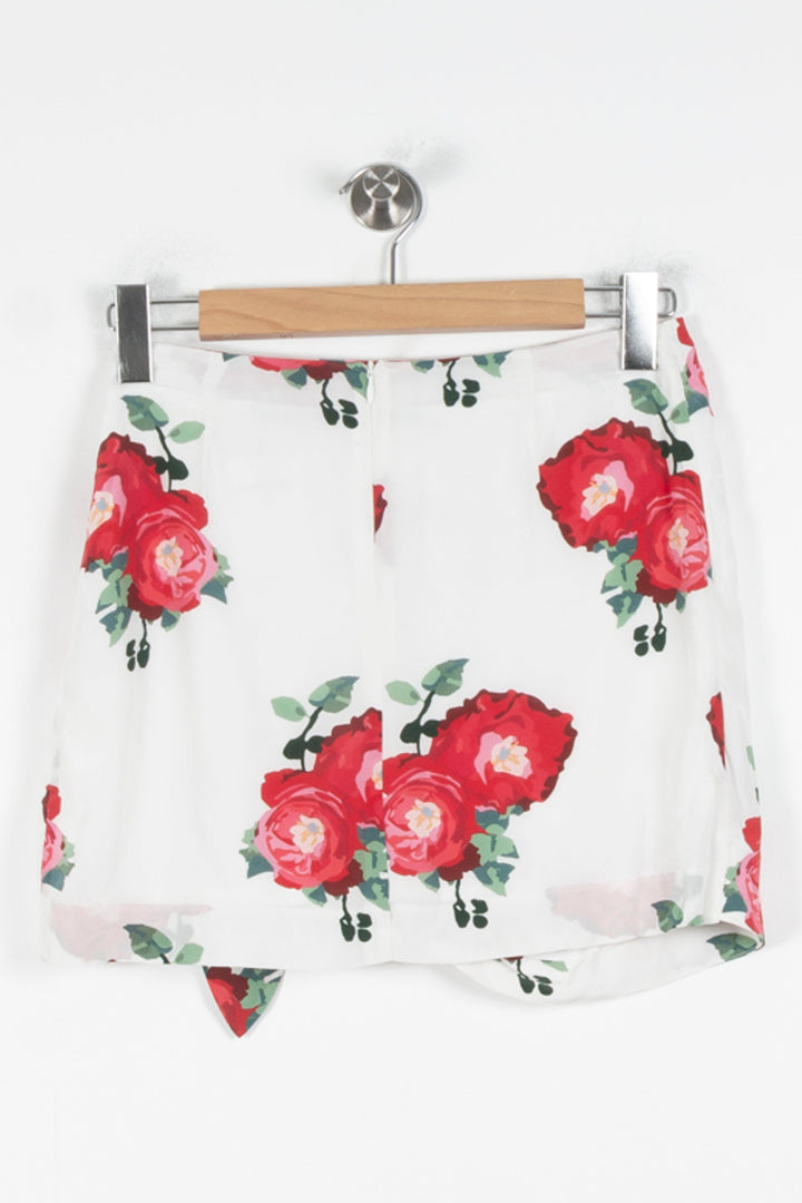 Jupe Portefeuille Blanche et Rouge - Taille S/36 de la marque Sézane | PARAD86366 - Vendu par Paradigme - Image 4