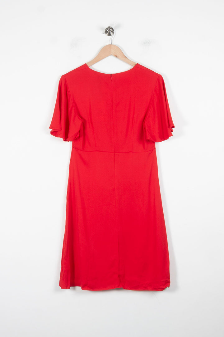 Robe Midi Rouge - Taille M/38 de la marque Tara Jarmon | PARAD86375 - Vendu par Paradigme - Image 4