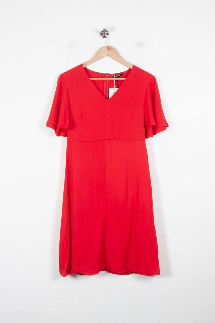 Robe Midi Rouge - Taille M/38 de la marque Tara Jarmon | PARAD86375 - Vendu par Paradigme - Image 2