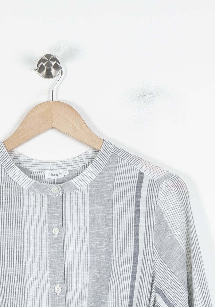 Robe Chemise Blanche et Grise - Taille S/36 de la marque Filippa K | PARAD86381 - Vendu par Paradigme - Image 3