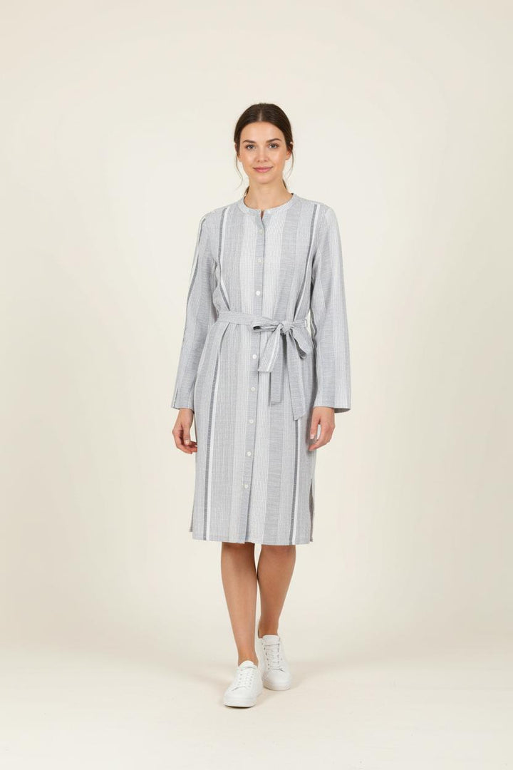 Robe Chemise Blanche et Grise - Taille S/36 de la marque Filippa K | PARAD86381 - Vendu par Paradigme - Image 1