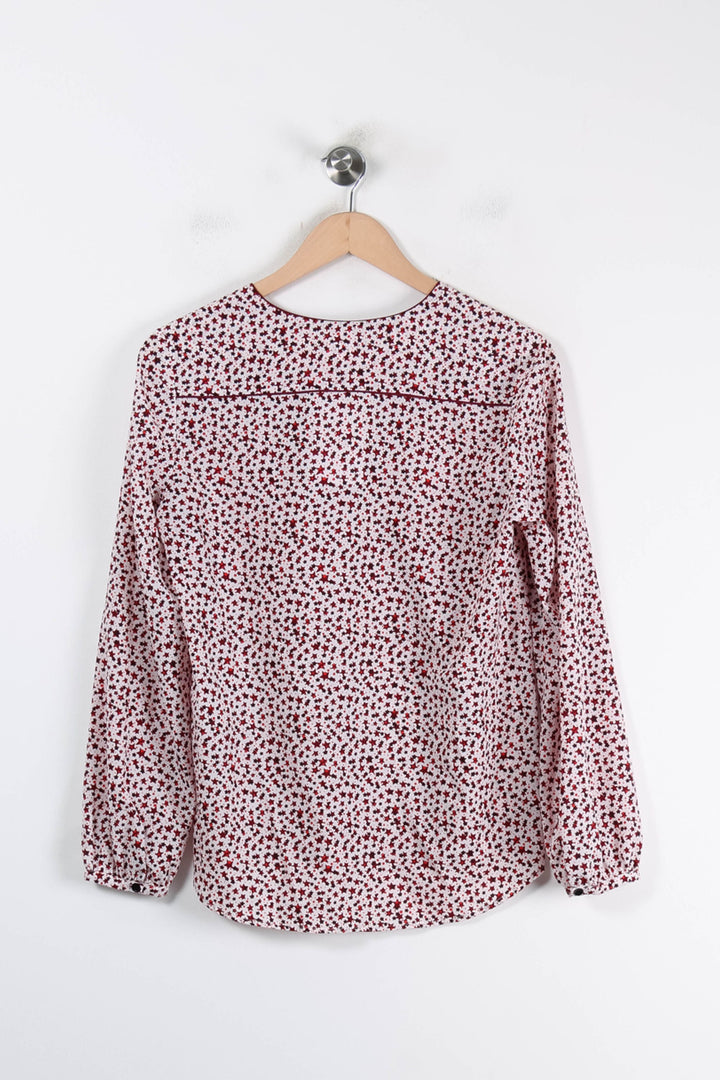Blouse Blanche et Bordeaux - Taille M/38 de la marque Claudie Pierlot | PARAD86399 - Vendu par Paradigme - Image 4