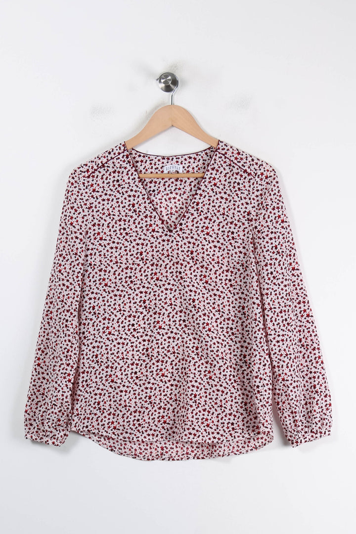 Blouse Blanche et Bordeaux - Taille M/38 de la marque Claudie Pierlot | PARAD86399 - Vendu par Paradigme - Image 2