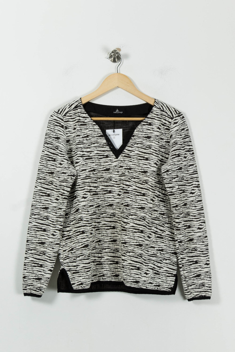 Sweatshirt Noir et Blanc - Taille M/38 de la marque One Step | PARAD86410 - Vendu par Paradigme - Image 2