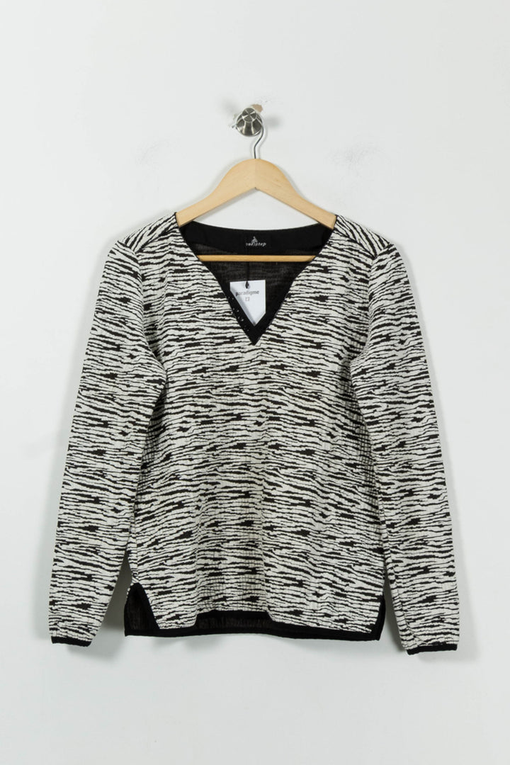 Sweatshirt Noir et Blanc - Taille M/38 de la marque One Step | PARAD86410 - Vendu par Paradigme - Image 2