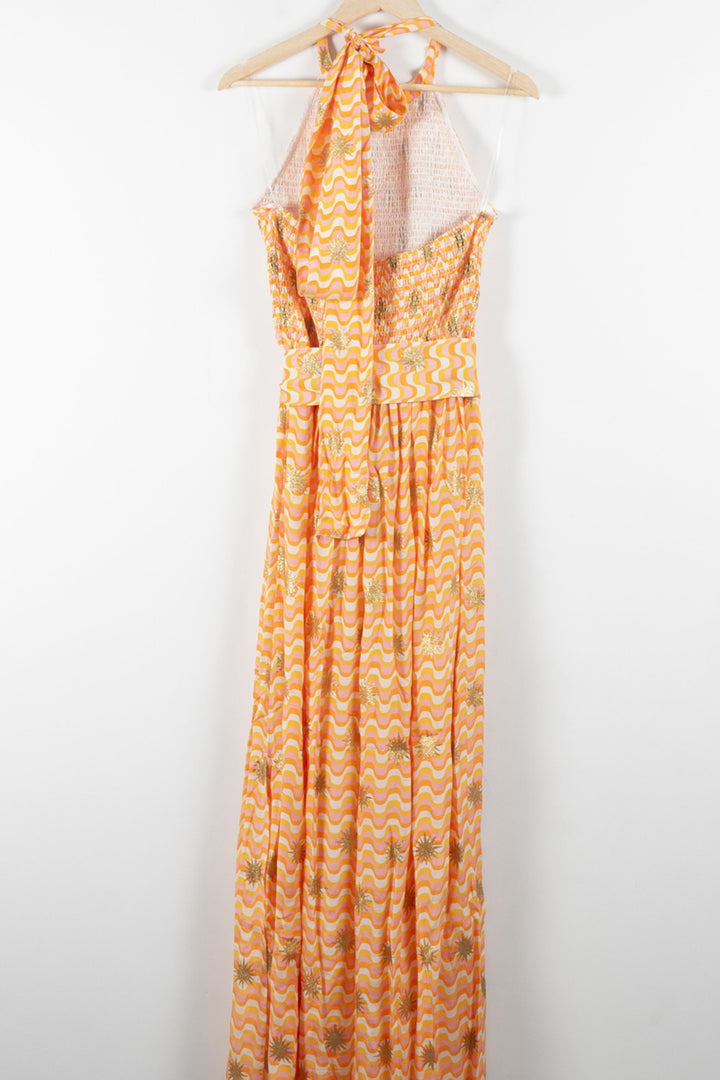 Robe Longue Orange et Blanche - Taille XL/42 de la marque Sundress | PARAD86415 - Vendu par Paradigme - Image 4