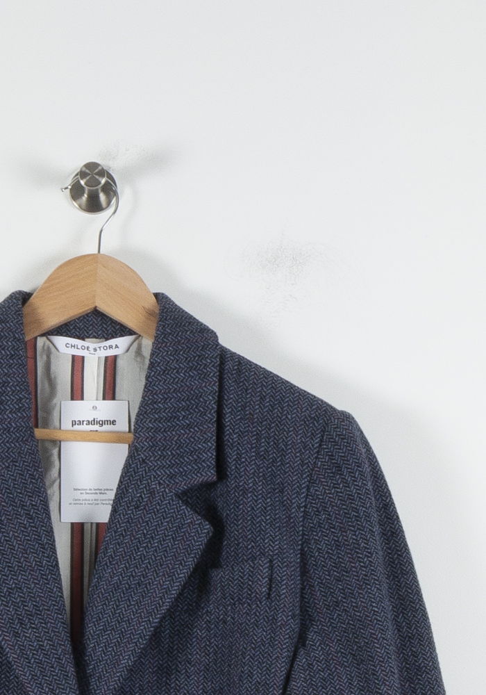 Blazer Bleu - Taille M/38 de la marque Chloé Stora | PARAD86417 - Vendu par Paradigme - Image 3