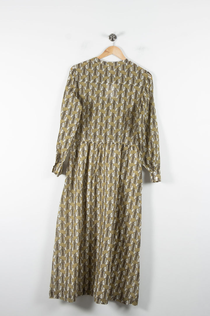 Robe Longue Verte et Beige - Taille M/38 de la marque Chloé Stora | PARAD86418 - Vendu par Paradigme - Image 4