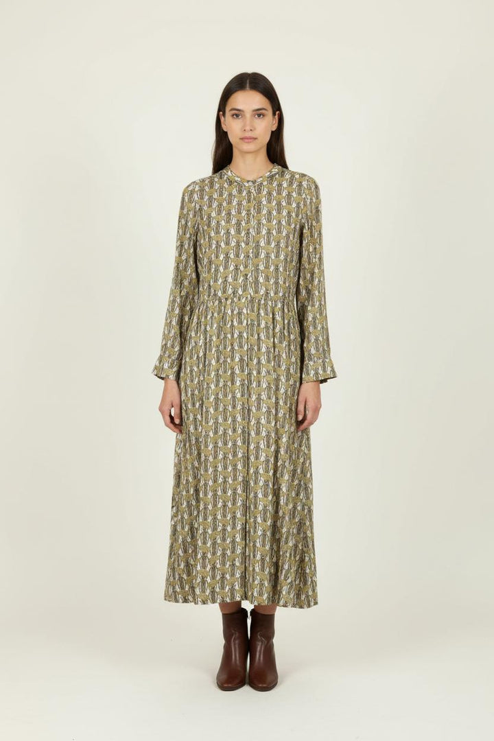 Robe Longue Verte et Beige - Taille M/38 de la marque Chloé Stora | PARAD86418 - Vendu par Paradigme - Image 1