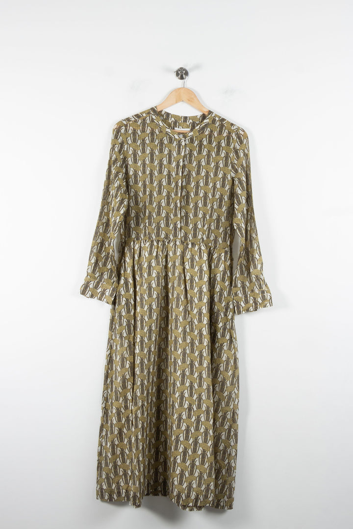 Robe Longue Verte et Beige - Taille M/38 de la marque Chloé Stora | PARAD86418 - Vendu par Paradigme - Image 2