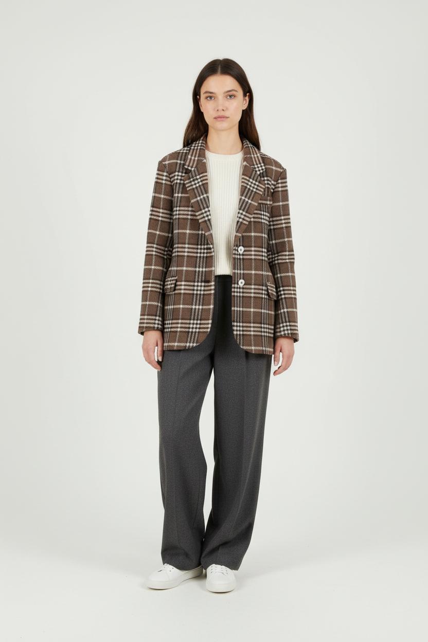 Blazer Marron et Blanc - Taille M/38 de la marque Chloé Stora | PARAD86419 - Vendu par Paradigme - Image 1