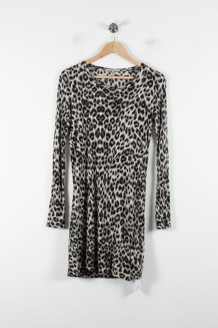 Robe Imprimée Léopard Beige et Noire - Taille S/36 de la marque Gerard Darel | PARAD86472 - Vendu par Paradigme - Image 2