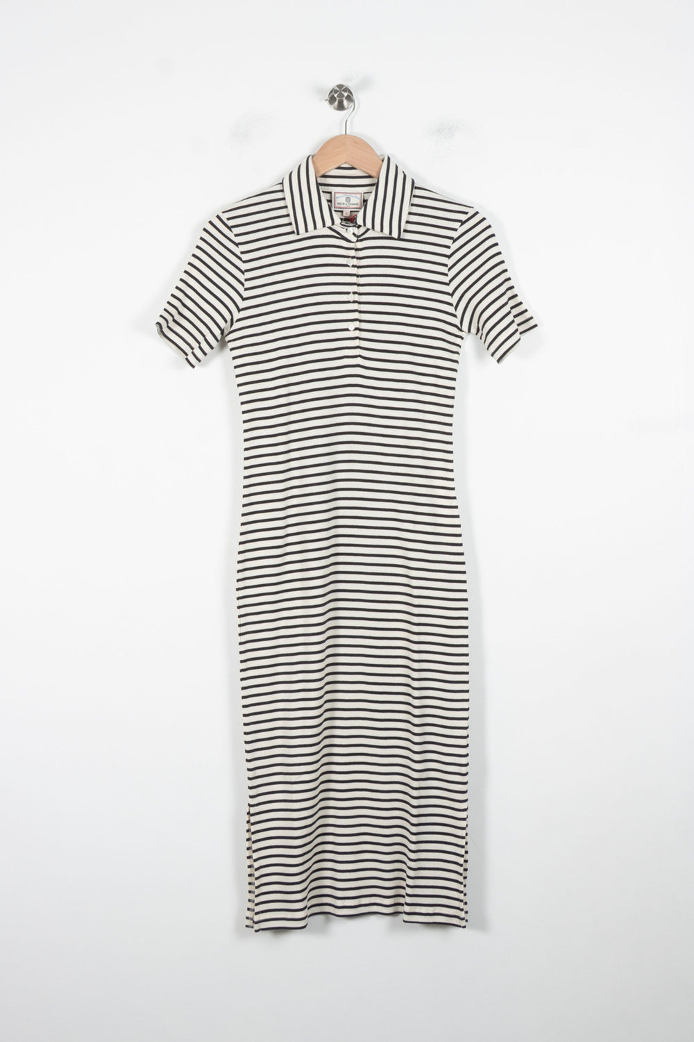 Robe Chemise Rayée Noire et Blanche - Taille S/36 de la marque Ines de la Fressange Paris | PARAD86497 - Vendu par Paradigme - Image 2