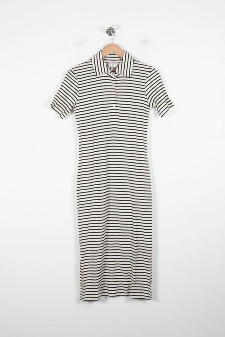 Robe Chemise Rayée Noire et Blanche - Taille S/36 de la marque Ines de la Fressange Paris | PARAD86497 - Vendu par Paradigme - Image 2