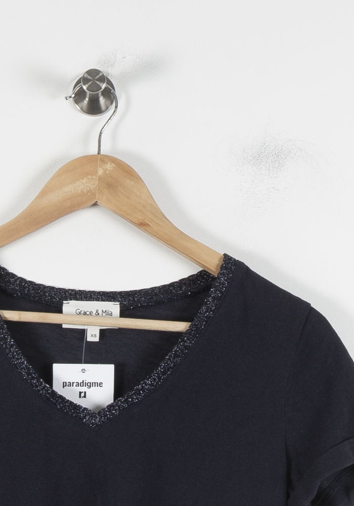 Tee-shirt Bleu - Taille S/36 de la marque Grace & Mila | PARAD86500 - Vendu par Paradigme - Image 3