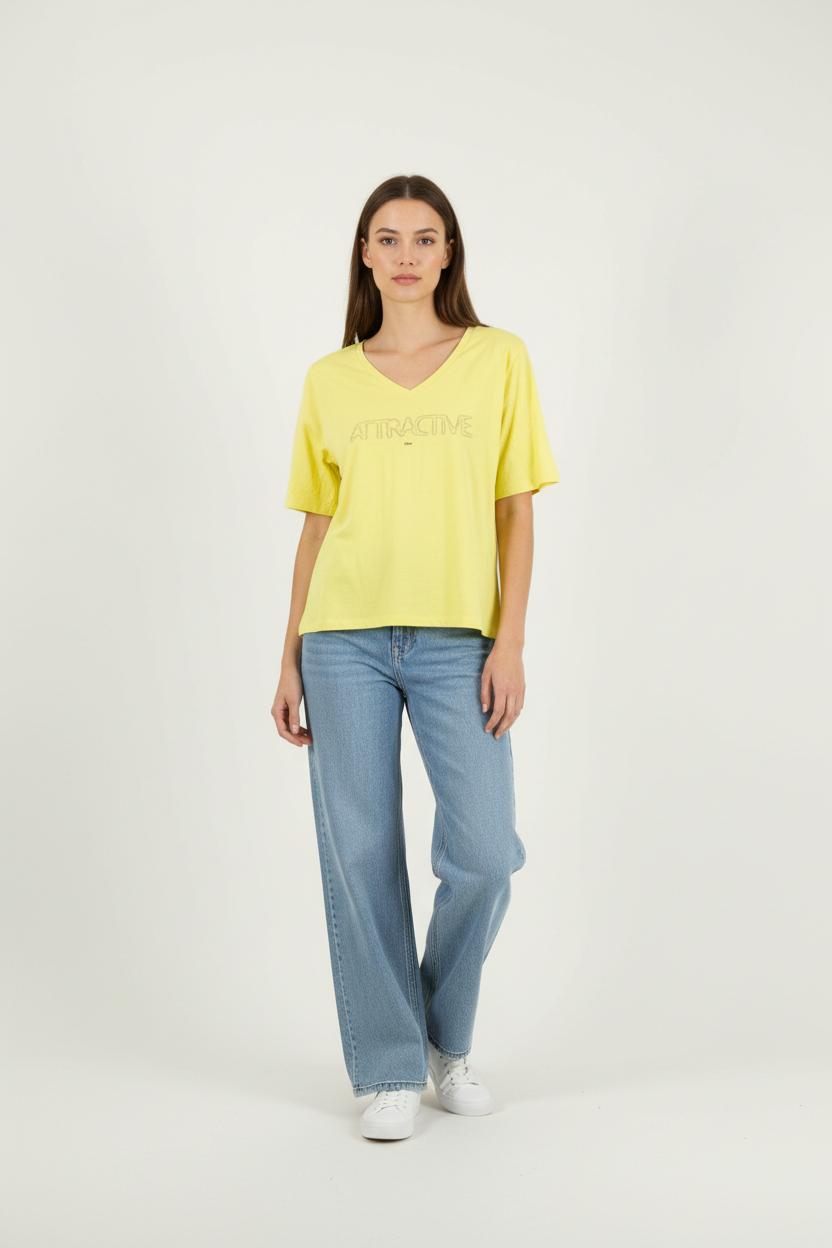 Tee-shirt Jaune - Taille M/38 de la marque Liu Jo | PARAD86505 - Vendu par Paradigme - Image 1