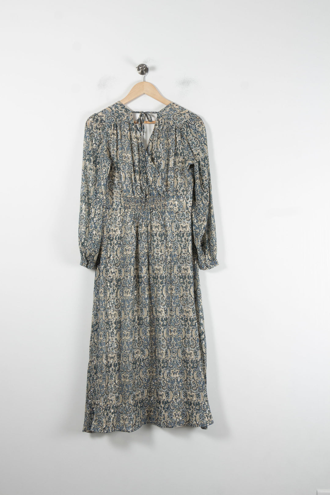 Robe Longue Bleue et Beige - Taille S/36 de la marque Maison 123 | PARAD86525 - Vendu par Paradigme - Image 4