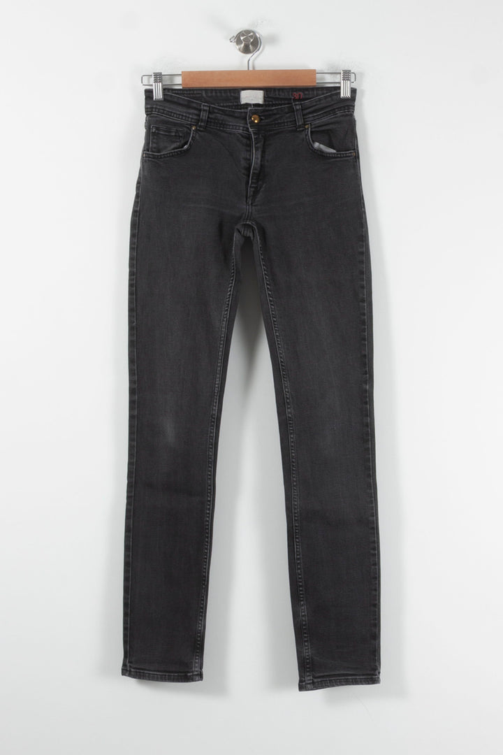 Jean Slim Noir - Taille L/40 de la marque Sézane | PARAD86526 - Vendu par Paradigme - Image 2