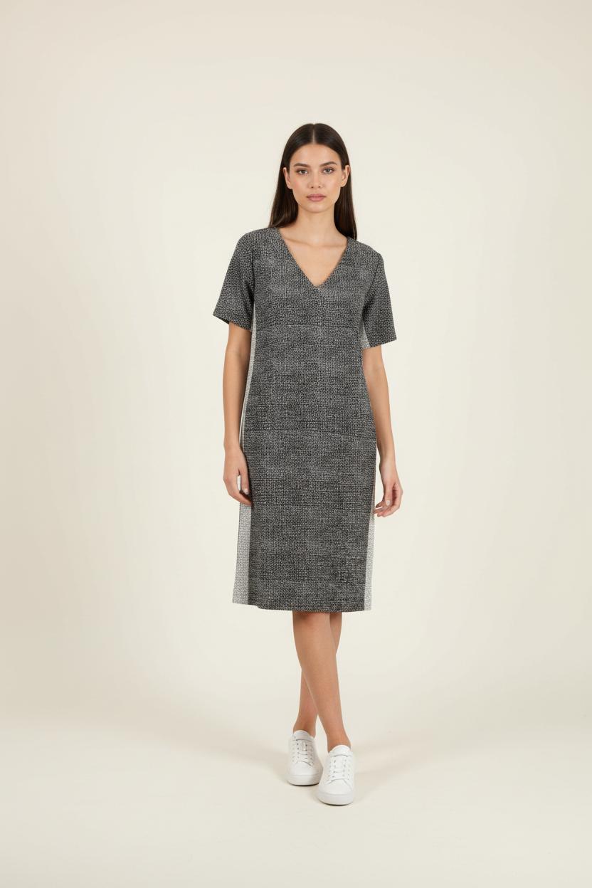 Robe Droite Noire et Blanche - Taille M/38 de la marque Gerard Darel | PARAD86558 - Vendu par Paradigme - Image 1