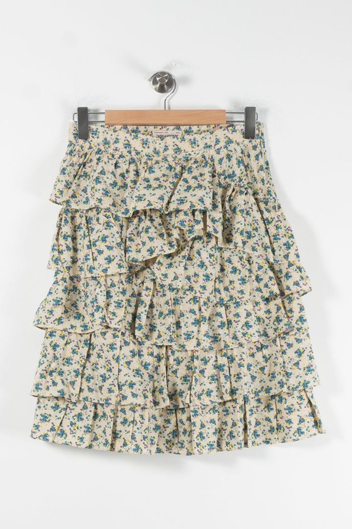 Jupe Volantée Jaune et Bleu - Taille M/38 de la marque Zadig&Voltaire | PARAD86581 - Vendu par Paradigme - Image 2