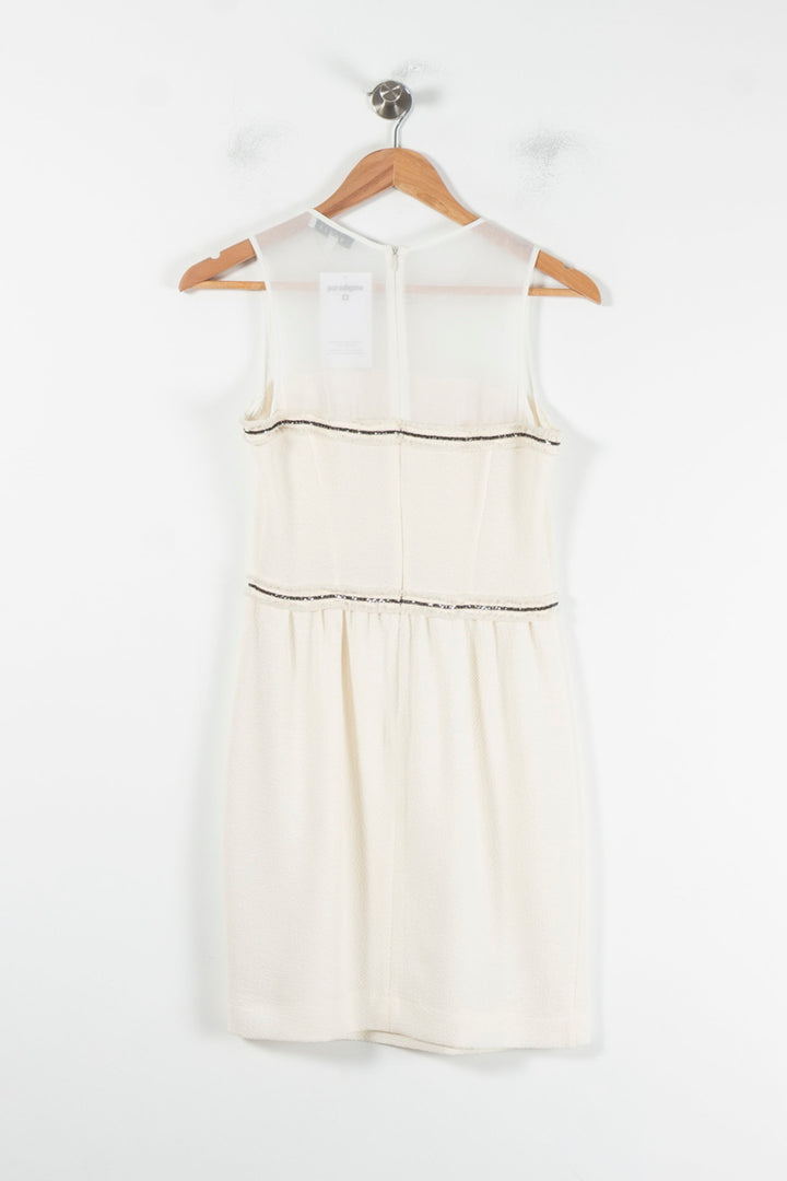 Robe Courte Blanche - Taille XS/34 de la marque Sandro | PARAD86588 - Vendu par Paradigme - Image 4