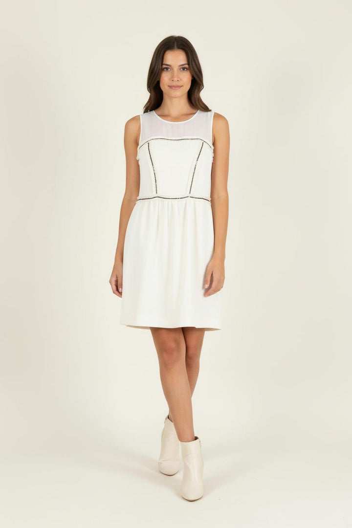 Robe Courte Blanche - Taille XS/34 de la marque Sandro | PARAD86588 - Vendu par Paradigme - Image 1
