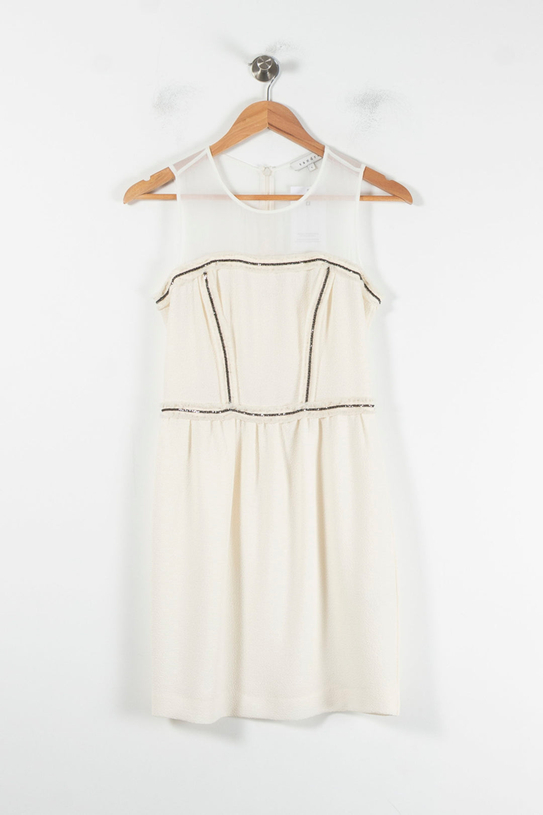 Robe Courte Blanche - Taille XS/34 de la marque Sandro | PARAD86588 - Vendu par Paradigme - Image 2