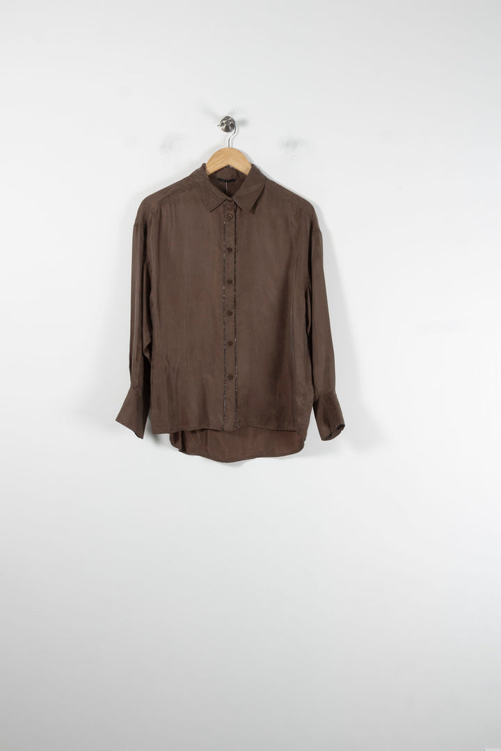 Chemise Marron - Taille M/38 de la marque IKKS | PARAD86590 - Vendu par Paradigme - Image 2