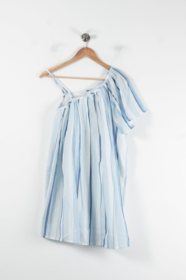 Robe Courte Bleu et Blanc - Taille XS/34 de la marque Claudie Pierlot | PARAD86596 - Vendu par Paradigme - Image 4