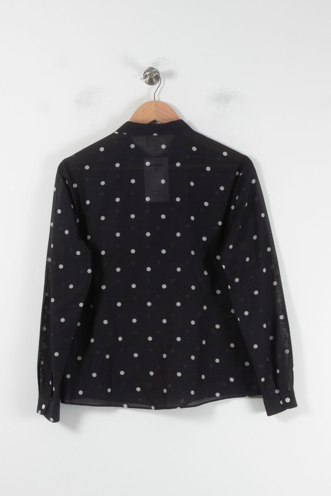 Chemise Noire à Pois Blancs - Taille S/36 de la marque Sézane | PARAD86599 - Vendu par Paradigme - Image 4