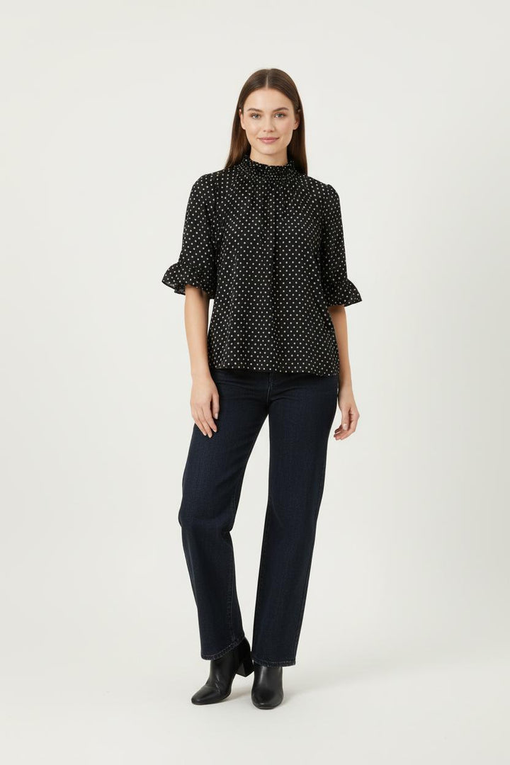 Blouse Noire et Blanche - Taille S/36 de la marque Sézane | PARAD86602 - Vendu par Paradigme - Image 1