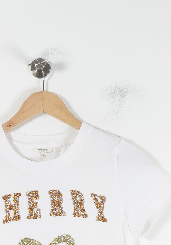 Tee-shirt Blanc - Taille XS/34 de la marque Manoush | PARAD86619 - Vendu par Paradigme - Image 3