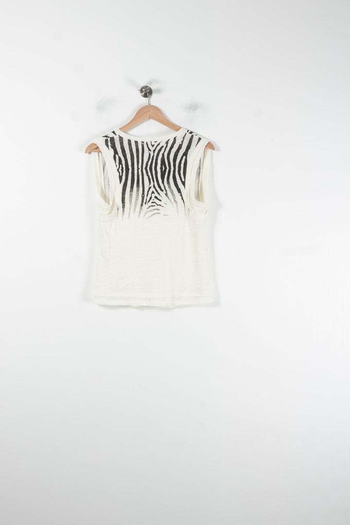 Débardeur Blanc et Noir - Taille S/36 de la marque Maje | PARAD86654 - Vendu par Paradigme - Image 2