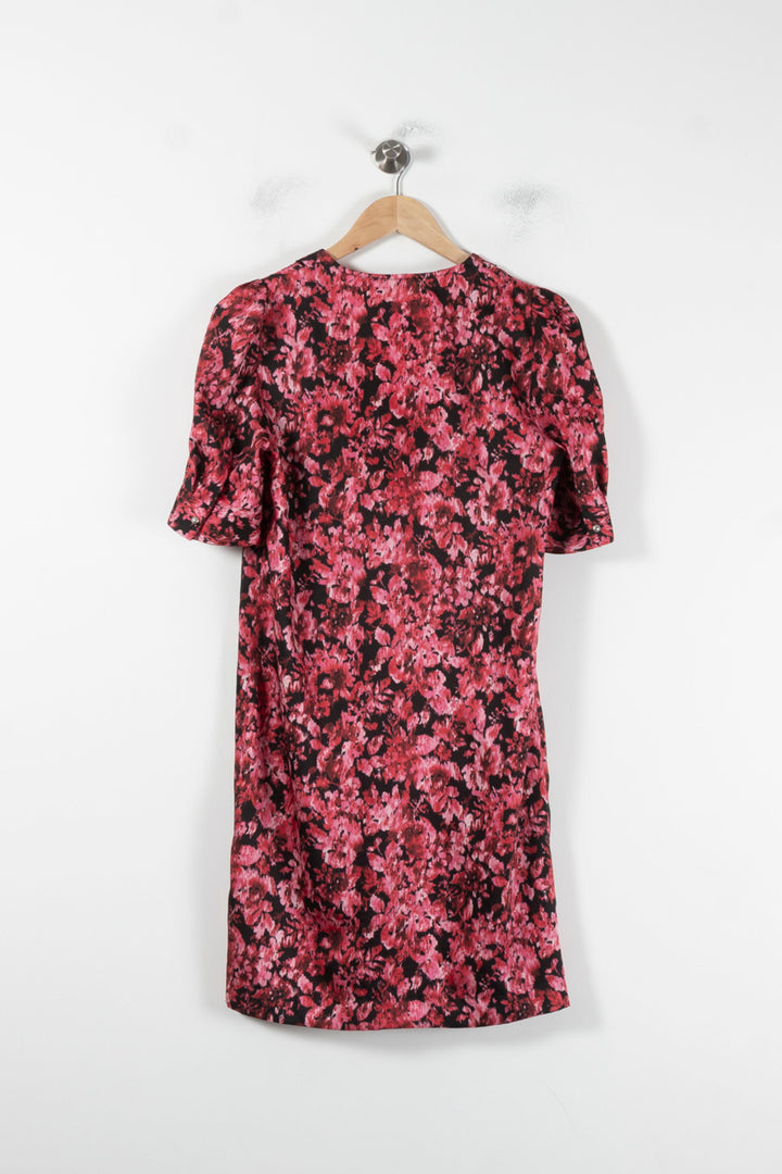 Robe Fleurie Rouge et Noire - Taille XS/34 de la marque IKKS | PARAD86663 - Vendu par Paradigme - Image 4