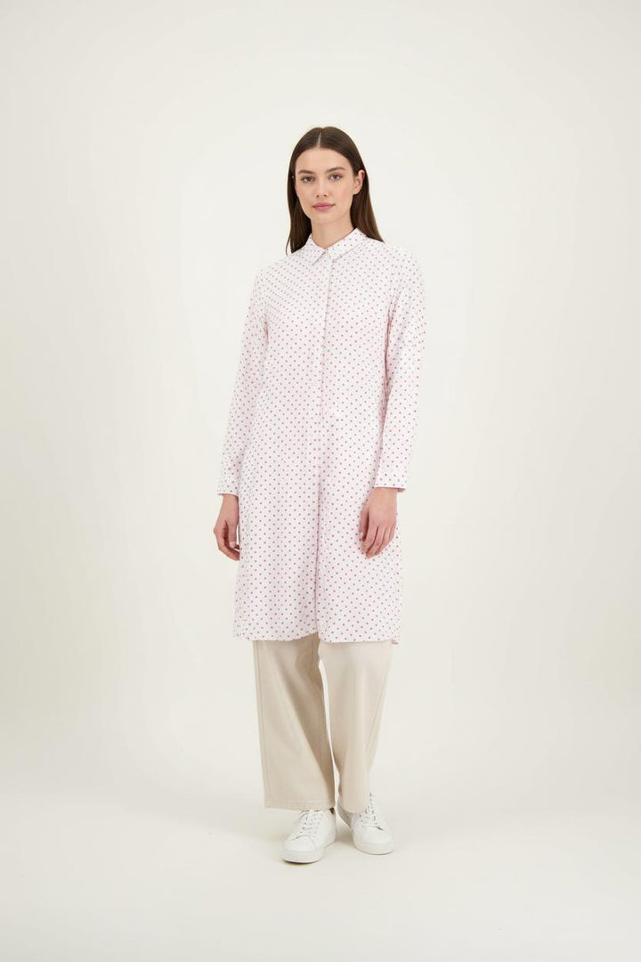 Robe Chemise Blanche et Rouge - Taille M/38 de la marque Ines de la Fressange Paris | PARAD86669 - Vendu par Paradigme - Image 1