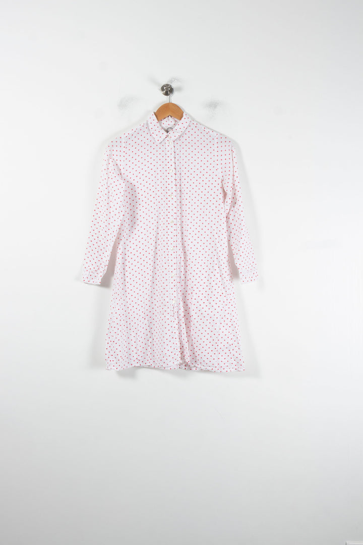 Robe Chemise Blanche et Rouge - Taille M/38 de la marque Ines de la Fressange Paris | PARAD86669 - Vendu par Paradigme - Image 2