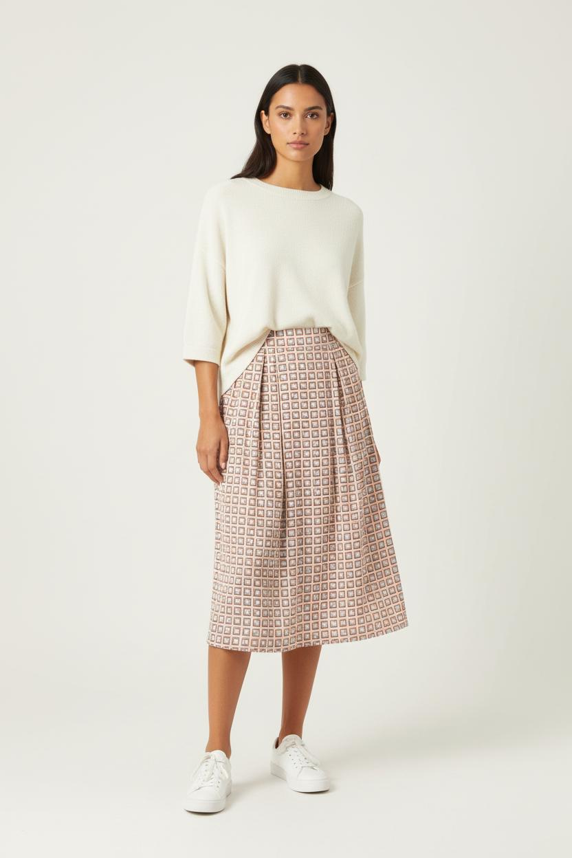 Jupe Midi Multicolore - Taille M/38 de la marque Ines de la Fressange Paris | PARAD86671 - Vendu par Paradigme - Image 1