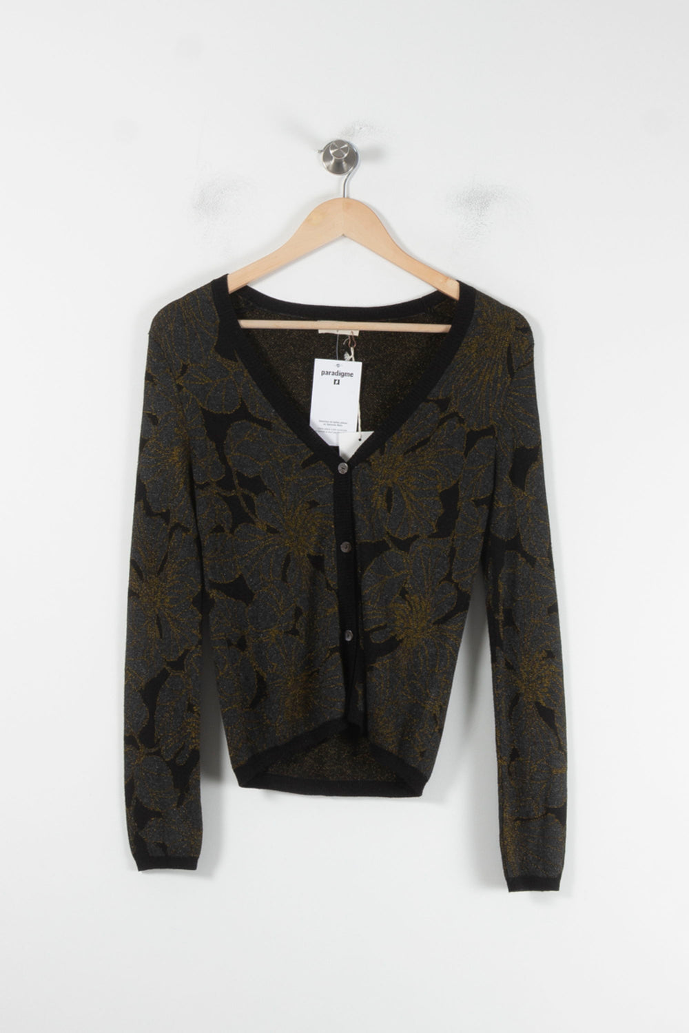 Cardigan Noir et Doré - Taille S/36 de la marque Louizon | PARAD86684 - Vendu par Paradigme - Image 2