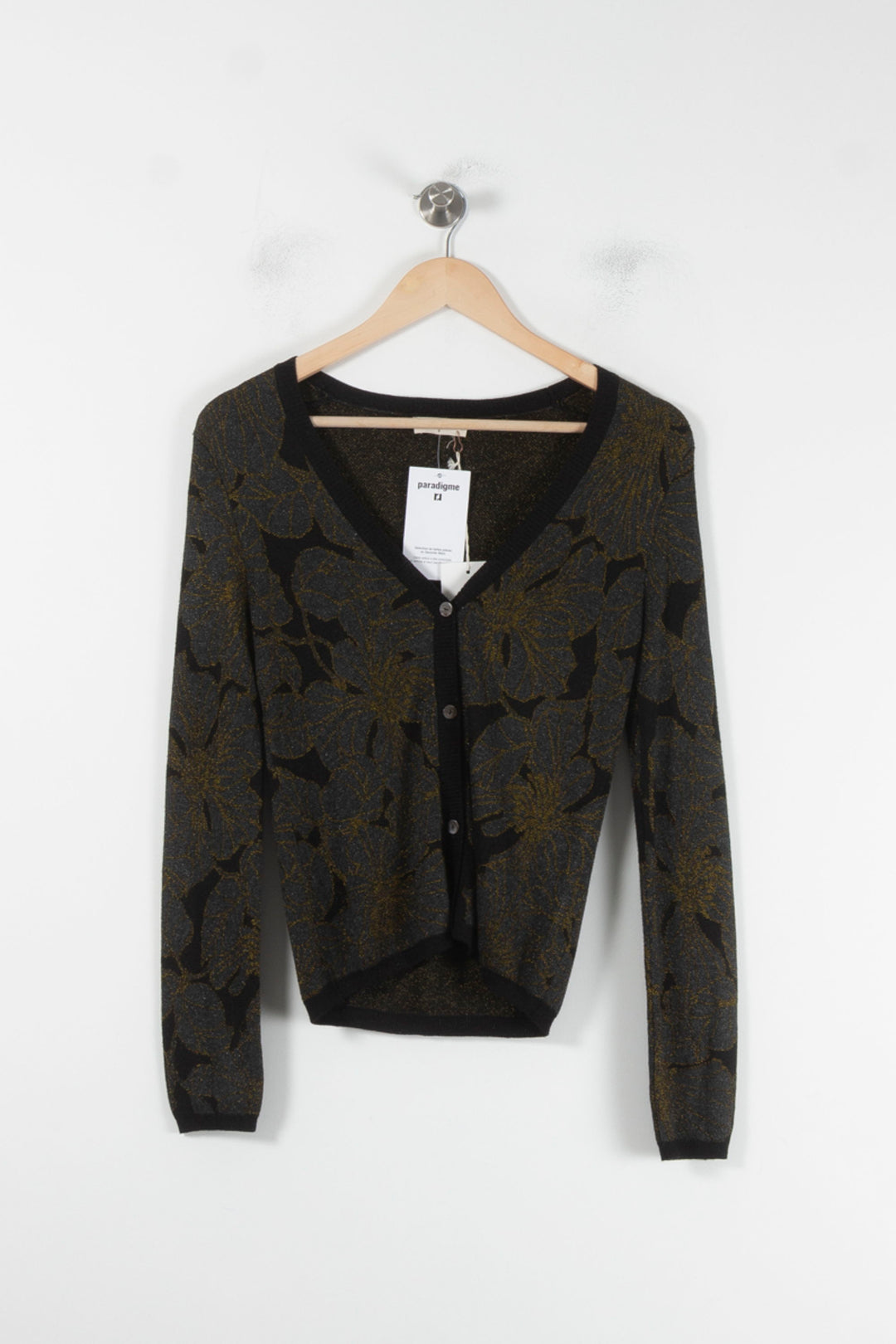 Cardigan Noir et Doré - Taille S/36 de la marque Louizon | PARAD86684 - Vendu par Paradigme - Image 2