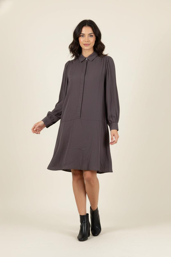 Robe Chemise Grise - Taille M/38 de la marque Samsoe Samsoe | PARAD86686 - Vendu par Paradigme - Image 1