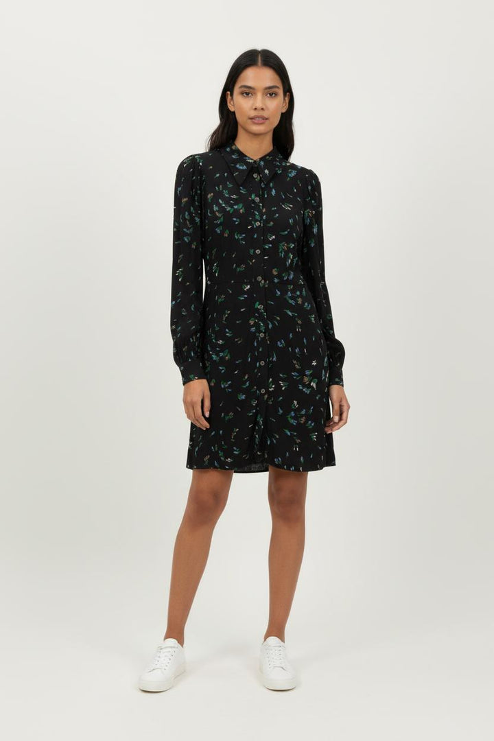Robe Chemise Noire - Taille XS/34 de la marque Ganni | PARAD86720 - Vendu par Paradigme - Image 1