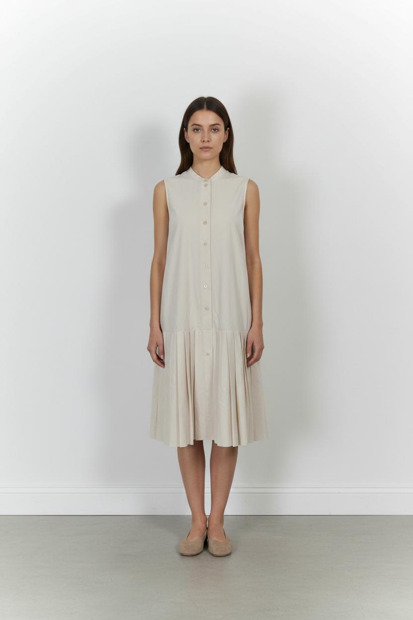 Robe Plissée Beige - Taille S/36 de la marque COS | PARAD86743 - Vendu par Paradigme - Image 1