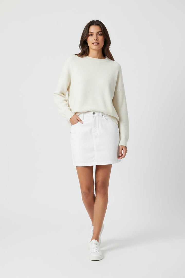 Jupe en Jean Blanche - Taille XS/34 de la marque Claudie Pierlot | PARAD86752 - Vendu par Paradigme - Image 1