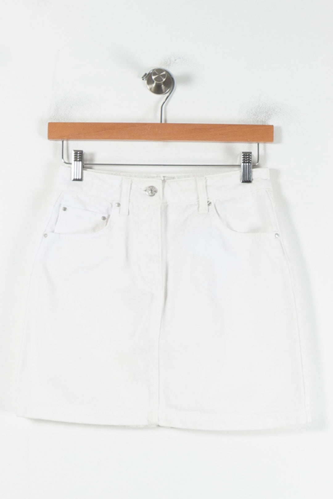 Jupe en Jean Blanche - Taille XS/34 de la marque Claudie Pierlot | PARAD86752 - Vendu par Paradigme - Image 2