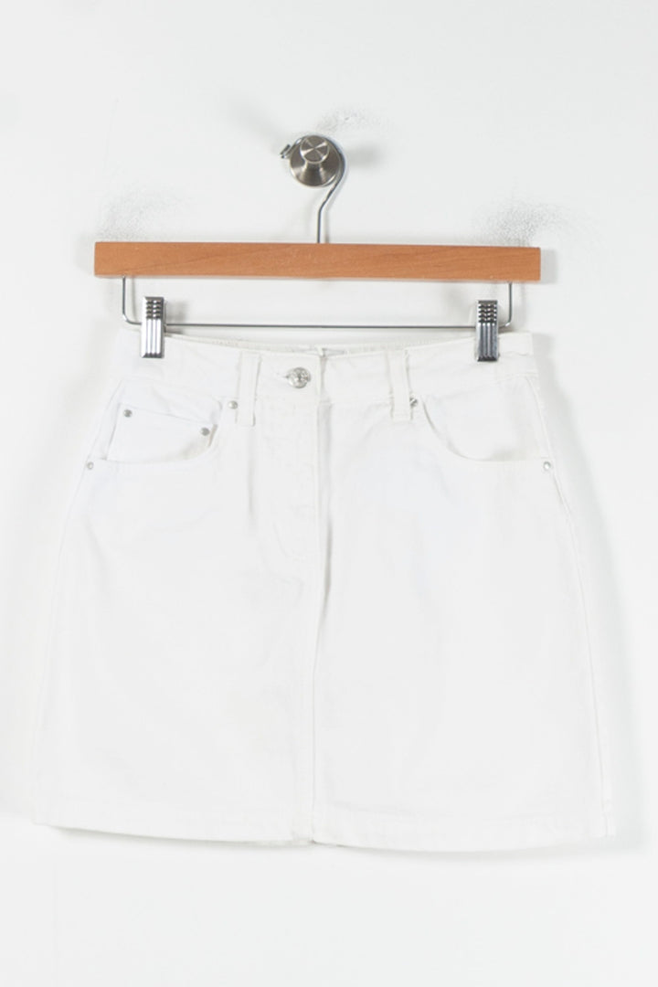 Jupe en Jean Blanche - Taille XS/34 de la marque Claudie Pierlot | PARAD86752 - Vendu par Paradigme - Image 2